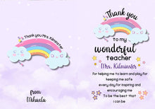 Заредете изображение във визуализатора на галерията – Персонализиран бележник от изкуствена кожа/ или картонена корица/ тетрадка за учител - Дъга