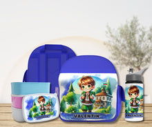 Заредете изображение във визуализатора на галерията – Персонализиранa раница, бутилка и кутия – Български мотиви за момче 3