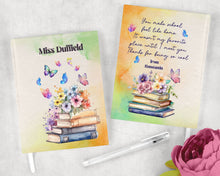 Заредете изображение във визуализатора на галерията – Персонализиран бележник от изкуствена кожа/ или картонена корица за учител -