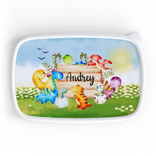 Заредете изображение във визуализатора на галерията – Персонализиранa раница, бутилка и кутия – Динозаври