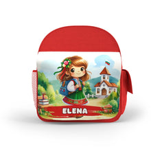 Заредете изображение във визуализатора на галерията – Персонализиранa раница, бутилка и кутия – Български мотиви за момиче 2