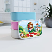 Заредете изображение във визуализатора на галерията – Персонализиранa раница, бутилка и кутия – Български мотиви за момиче 2