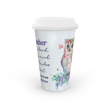 Заредете изображение във визуализатора на галерията – Персонализирана керамична термо чаша Подарък за учител -Бухалче