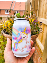 Заредете изображение във визуализатора на галерията – Персонализирана чаша кенче със сламка - Еднорог