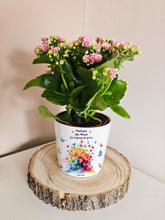 Заредете изображение във визуализатора на галерията – Персонализира саксия подарък за учител - Цветя и пеперуди