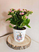 Заредете изображение във визуализатора на галерията – Персонализира саксия подарък за учител -Момче с букет и учителка