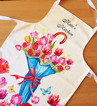 Заредете изображение във визуализатора на галерията – Престилка за Майка и дъщеря - Пролетни Цветя в чадър
