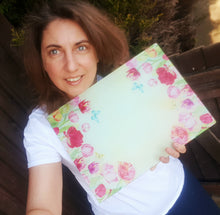 Заредете изображение във визуализатора на галерията – Стъклена дъска за рязане от закаленo стъкло - Цветя