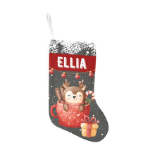 Заредете изображение във визуализатора на галерията – Персонализиран Коледен чорап - Еленче в сиво