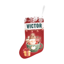 Заредете изображение във визуализатора на галерията – Персонализиран Коледен чорап - Дядо Коледа в червено