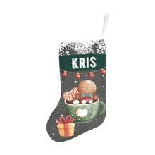 Заредете изображение във визуализатора на галерията – Персонализиран Коледен чорап - бисквитка в сиво