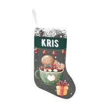 Заредете изображение във визуализатора на галерията – Персонализиран Коледен чорап - бисквитка в сиво