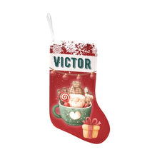 Заредете изображение във визуализатора на галерията – Персонализиран Коледен чорап - Дядо Коледа в червено