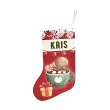 Заредете изображение във визуализатора на галерията – Персонализиран Коледен чорап - Бисквитка в червено