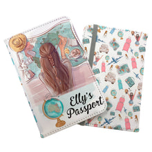 Заредете изображение във визуализатора на галерията – Персонализиран калъф за паспорт - Момиче с карта