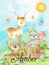 Заредете изображение във визуализатора на галерията – Комплетк Персонализирано Одеяло и Възглавница - Горски животни