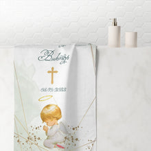 Заредете изображение във визуализатора на галерията – Персонализира кърпа за кръщене за момче -Ангел