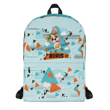 Заредете изображение във визуализатора на галерията – Раница за училище - Куче в самолет