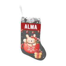 Заредете изображение във визуализатора на галерията – Персонализиран Коледен чорап - Зайче в сиво