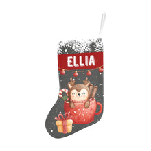 Заредете изображение във визуализатора на галерията – Персонализиран Коледен чорап - Еленче в сиво