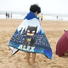 Заредете изображение във визуализатора на галерията – Детскa кърпa за баня с качулка - Батман