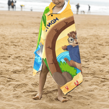 Заредете изображение във визуализатора на галерията – Персонализирана Детскa кърпa за баня с качулка - Alvin and the Chipmunks