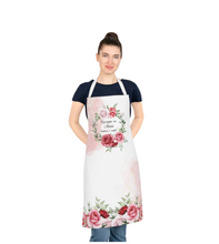 Заредете изображение във визуализатора на галерията – Комплект персонализирана престилка, стъклена дъска и тетрадка за рецепти - Рози