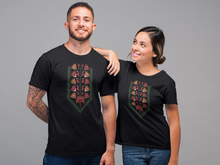 Заредете изображение във визуализатора на галерията – Тениски за цялото Семейство с българска шевица - Цветя със зелен контур