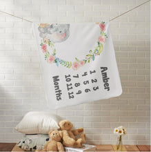 Заредете изображение във визуализатора на галерията – Baby Milestone одеало за момичета