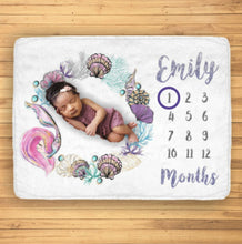 Заредете изображение във визуализатора на галерията – Baby Milestone одеало за момичета