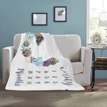 Заредете изображение във визуализатора на галерията – Baby Milestone одеало за момичета