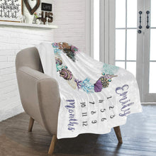 Заредете изображение във визуализатора на галерията – Baby Milestone одеало за момичета