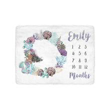 Заредете изображение във визуализатора на галерията – Baby Milestone одеало за момичета