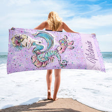 Заредете изображение във визуализатора на галерията – Персонализира плажна кърпа - Русалки