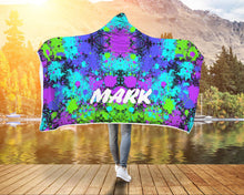Заредете изображение във визуализатора на галерията – Персонализирано одеяло с качулка Splash Colour