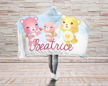 Заредете изображение във визуализатора на галерията – Персонализирано одеяло с качулка - Мечета