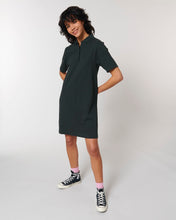 Заредете изображение във визуализатора на галерията – Дълга Тениска рокля ( туника) с якичка - Български Мотиви черна