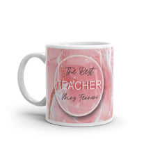 Заредете изображение във визуализатора на галерията – Персонализирана чаша Подарък за учител - мрамор в розово