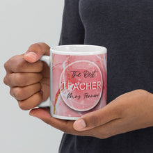 Заредете изображение във визуализатора на галерията – Персонализирана чаша Подарък за учител - мрамор в розово