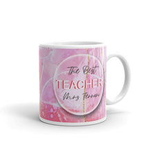 Заредете изображение във визуализатора на галерията – Персонализирана чаша Подарък за учител - мрамор в розово