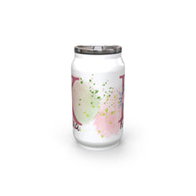 Заредете изображение във визуализатора на галерията – Персонализирана чаша кенче със сламка - Инициал с цветя

