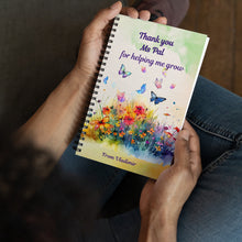 Заредете изображение във визуализатора на галерията – Персонализиранa тетрадка със спирала  за учител  - Цветя с пеперуди

