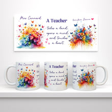 Заредете изображение във визуализатора на галерията – Персонализирана чаша Подарък за учител - Пеперуди 2
