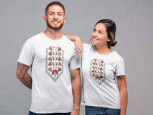 Заредете изображение във визуализатора на галерията – Тениски за цялото Семейство с българска шевица - Цветя със зелен контур
