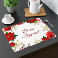 Подложка за хранене - Коледни мотиви в бяло